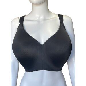 Auden Black Smooth Seamless Full-Coverage Bra Adjustable Straps Size 46DDD